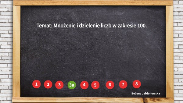 mnożenie i dzielenie liczb w zakresie 100