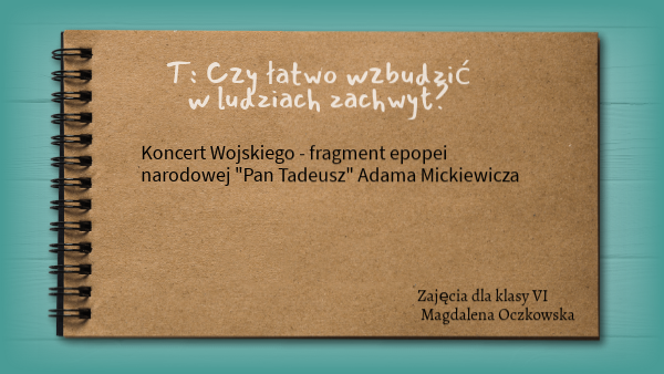 Uporządkuj Punkty Planu Koncertu Wojskiego Koncert Wojskiego klasa 6 | Genially