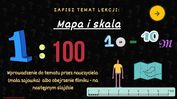 Przypomnienie z mapy i skala - lekcja multimedialna