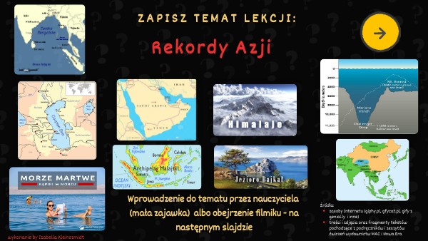 Rekordy Azji - część III - lekcja multimedialna