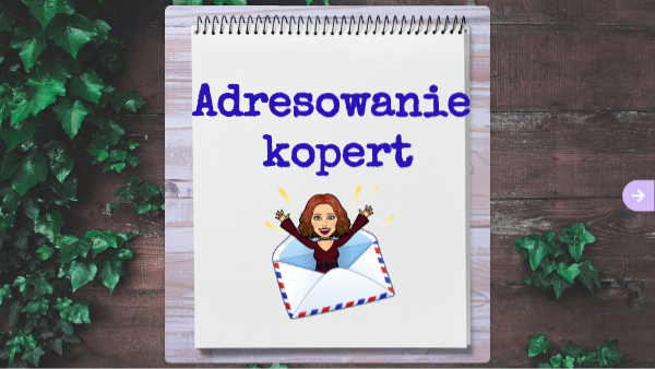 Adresowanie kopert | Genially
