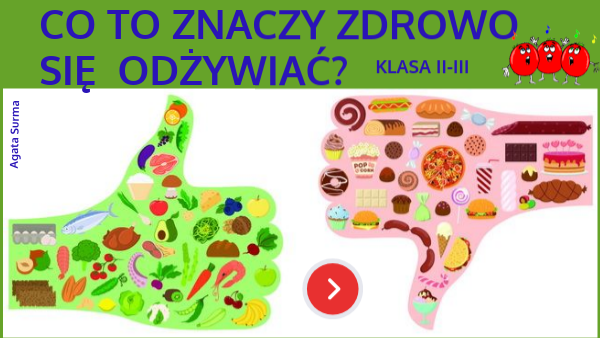 Co to znaczy zdrowo się odżywiać?-klasa II-III
