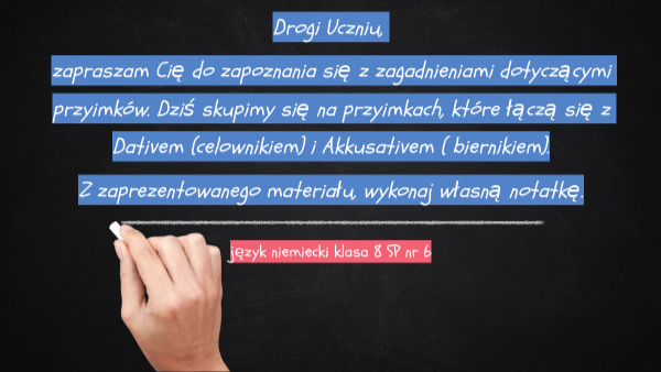 Przyimki z celownikiem i biernikiem | Genially