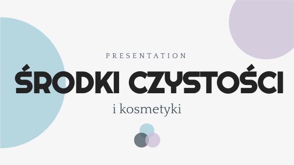 Środki czystości i kosmetyki | Genially