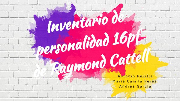 Inventario de personalidad 16pf | Genially