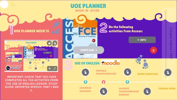 UOE PLANNER 27/09 WEEK 16 | Genially
