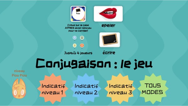 jeu conjugaison | Genially