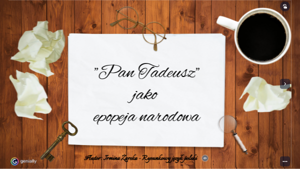 Pan Tadeusz jako epopeja | Genially