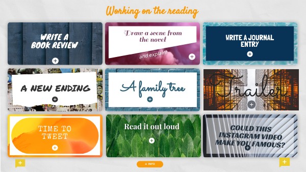 Working on our readings | Genially