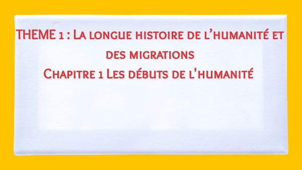 les débuts de l'Humanité