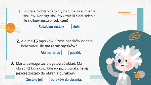 Zadania z treścią