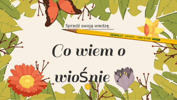 Co wiem o wiośnie | Genially