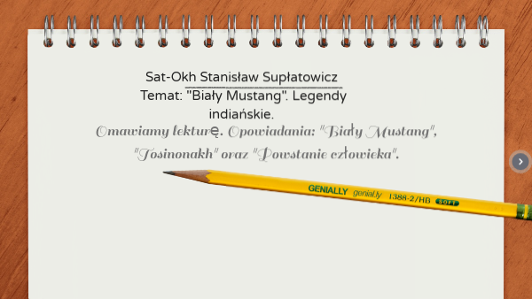 Sprawdzian Z Lektury Biały Mustang