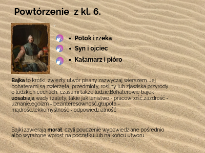 Bajki Krasickiego I Przypowieści Sprawdzian Klasa 6