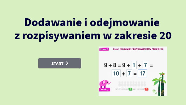 Odejmowanie Z Rozpisywaniem W Zakresie 20 dodawanie i odejmowanie z rozpisywaniem w zakresie 20