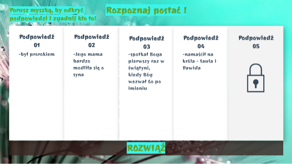 Sprawdzian Kl 5 Patriarchowie Przywódcy Prorocy