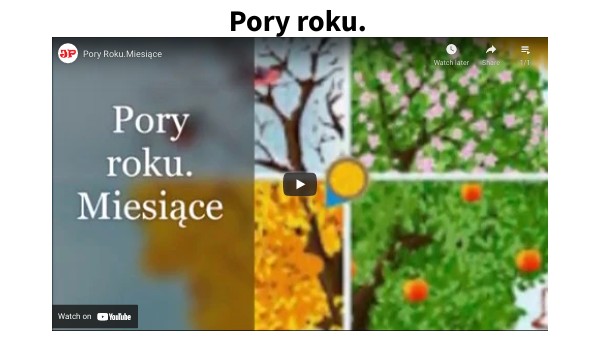 Pory Roku Sprawdzian Kl 3