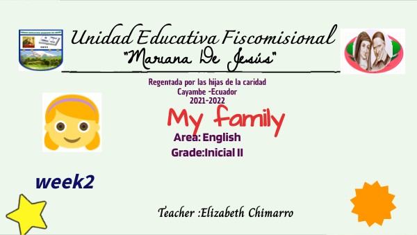 Family- Week 2 INICIAL II | Genially