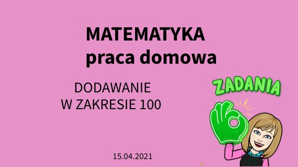 Matematyka - praca domowa