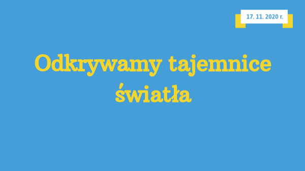 Odkrywamy Tajemnice Zycia W Wodzie Sprawdzian Odkrywamy tajemnice światła