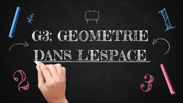 G3 : Géométrie dans l'espace 5ème
