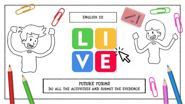 ENGLISH 3 (FIT) - LIVEWORKSHEET - Future forms | Genially