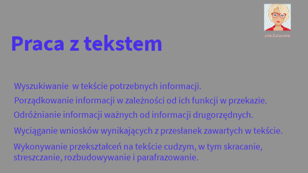 Praca z tekstem
