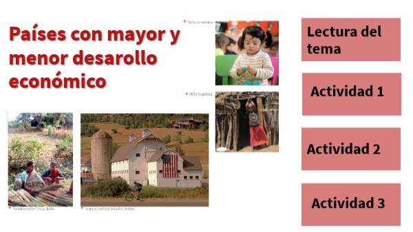 Países con mayor y menor desarrollo económico | Genially