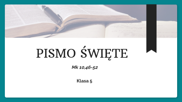 Pismo Święte kl 5 | Genially