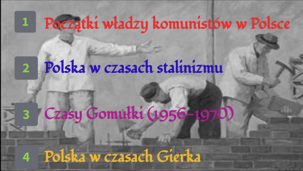Polska Po Drugiej Wojnie światowej Sprawdzian Rozdział IV - kl. 8 (Polska po II wojnie światowej) | Genially