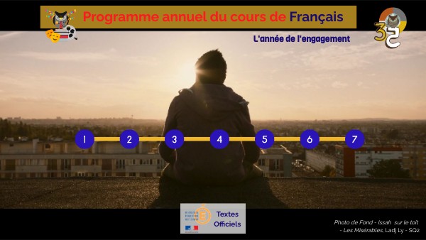 3è - Programme annuel du cours de Français | Genially
