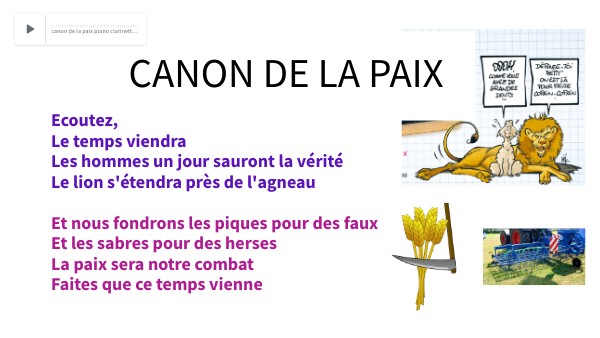canon de la paix