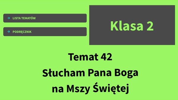 2.42. Słucham Pana Boga na Mszy Świętej