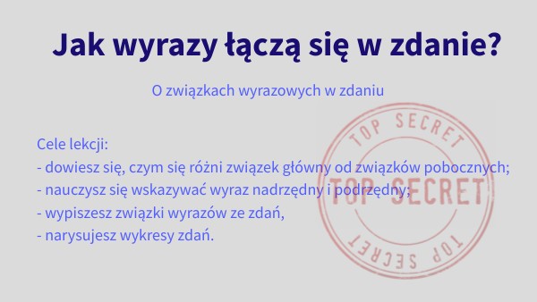 Związki Wyrazowe W Zdaniu Przykłady Związki wyrazów w zdaniu | Genially