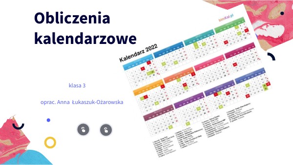 Sprawdzian Obliczenia Kalendarzowe Klasa 3