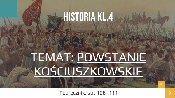 Temat: Powstanie kościuszkowskie XVIIIw. | Genially