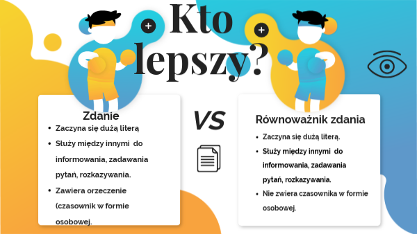 Zdanie i równoważnik zdania | Genially