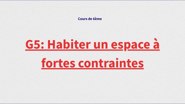 Habiter un espace à fortes contraintes | Genially