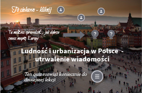 Sprawdzian Ludnosc I Urbanizacja W Polsce Ludność i urbanizacja w Polsce - utrwalenie wiadomości | Genially