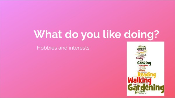 Hobbies and interests | Genially
