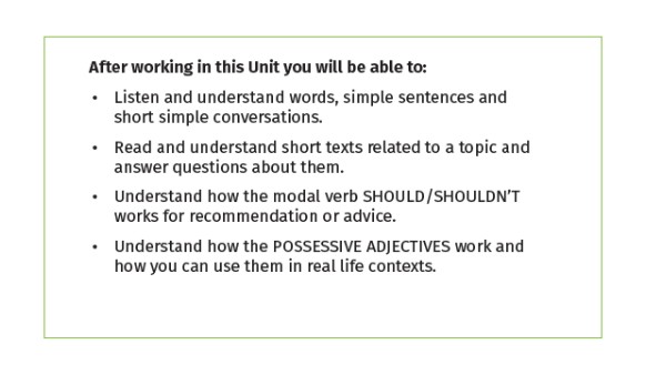 English 1 Unit 4 (Grammar) | Genially