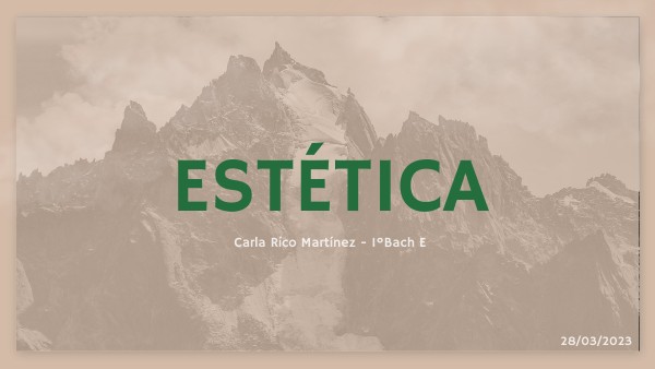 Estética - Carla Rico Martínez