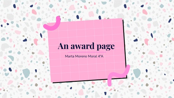 AN AWARD PAGE
