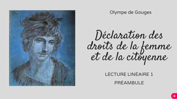 Gouges - Préambule de la DDFC | Genially