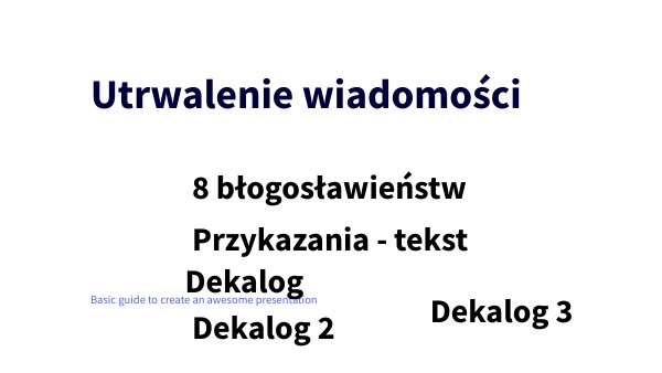 Sprawdzian Wiadomości Dekalog Klasa 2