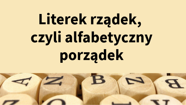 alfabetyczny porządek