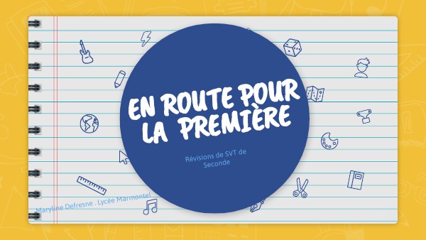 En route pour la terminale spécialité SVT | Genially