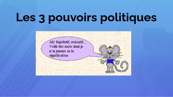 Les 3 pouvoirs politiques | Genially