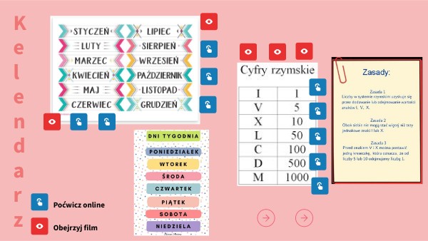 Klasa 4 Kalendarz, określanie wieków