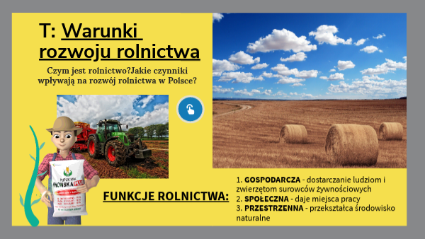 Wymień Przyrodnicze I Pozaprzyrodnicze Czynniki Rozwoju Rolnictwa warunki rozwoju | Genially